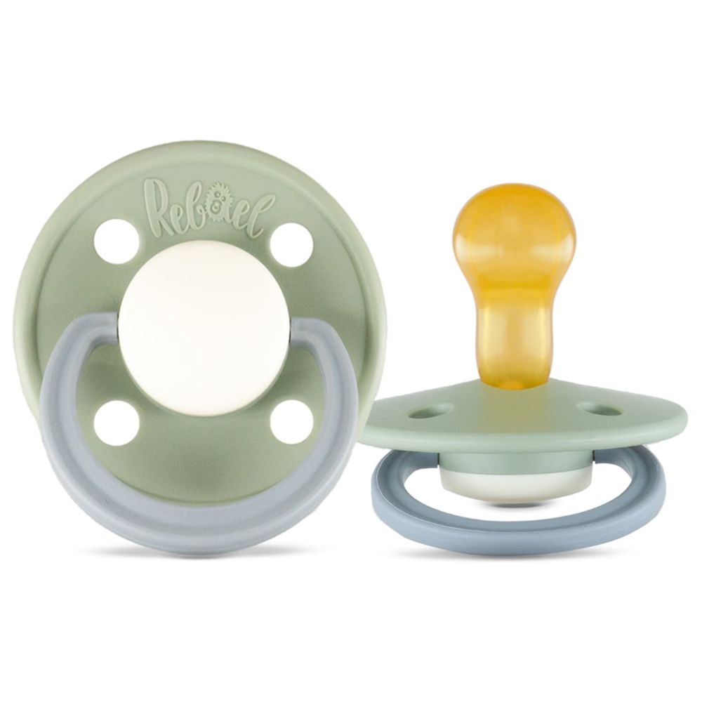 Rebael - Fashion Round Pacifier S1 0-6M - Pack of 2 - Dolphin/Pony