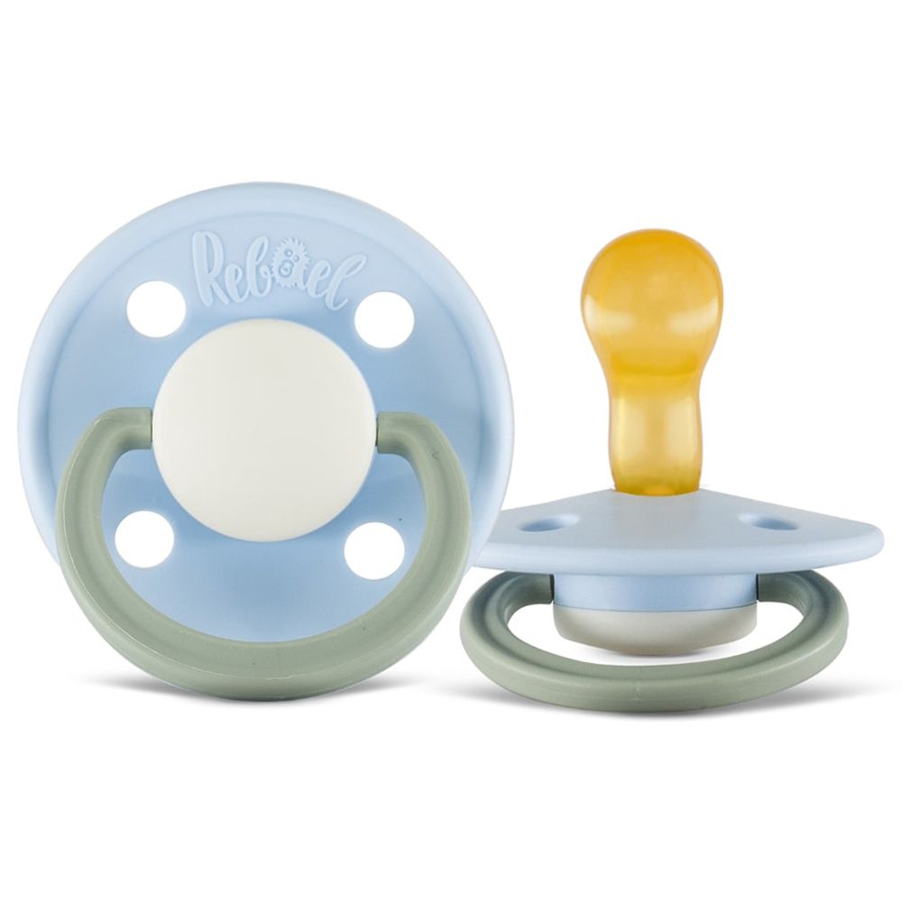 Rebael - Fashion Round Pacifier S1 0-6M - Pack of 2 - Dolphin/Elephant