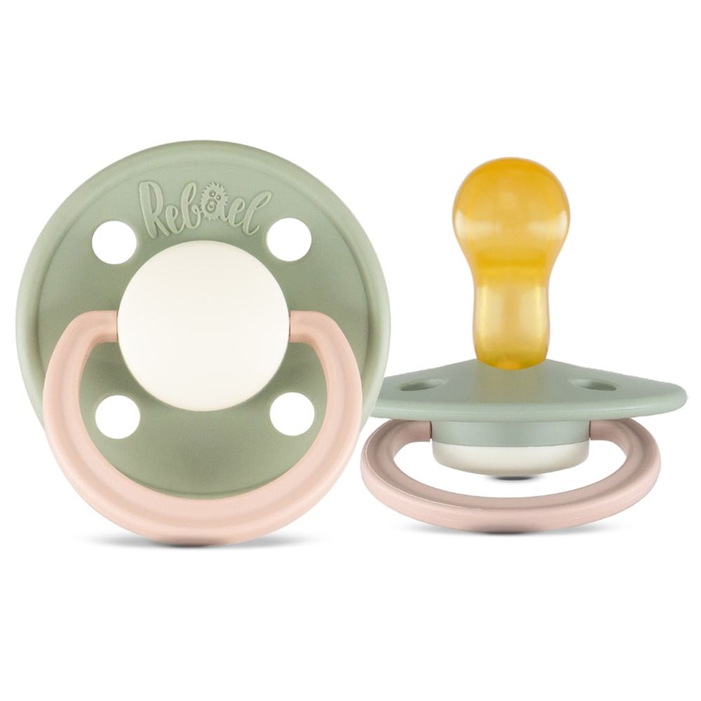 Rebael - Fashion Round Pacifier S1 0-6M - Pack of 2 - Poodle/Dolphin