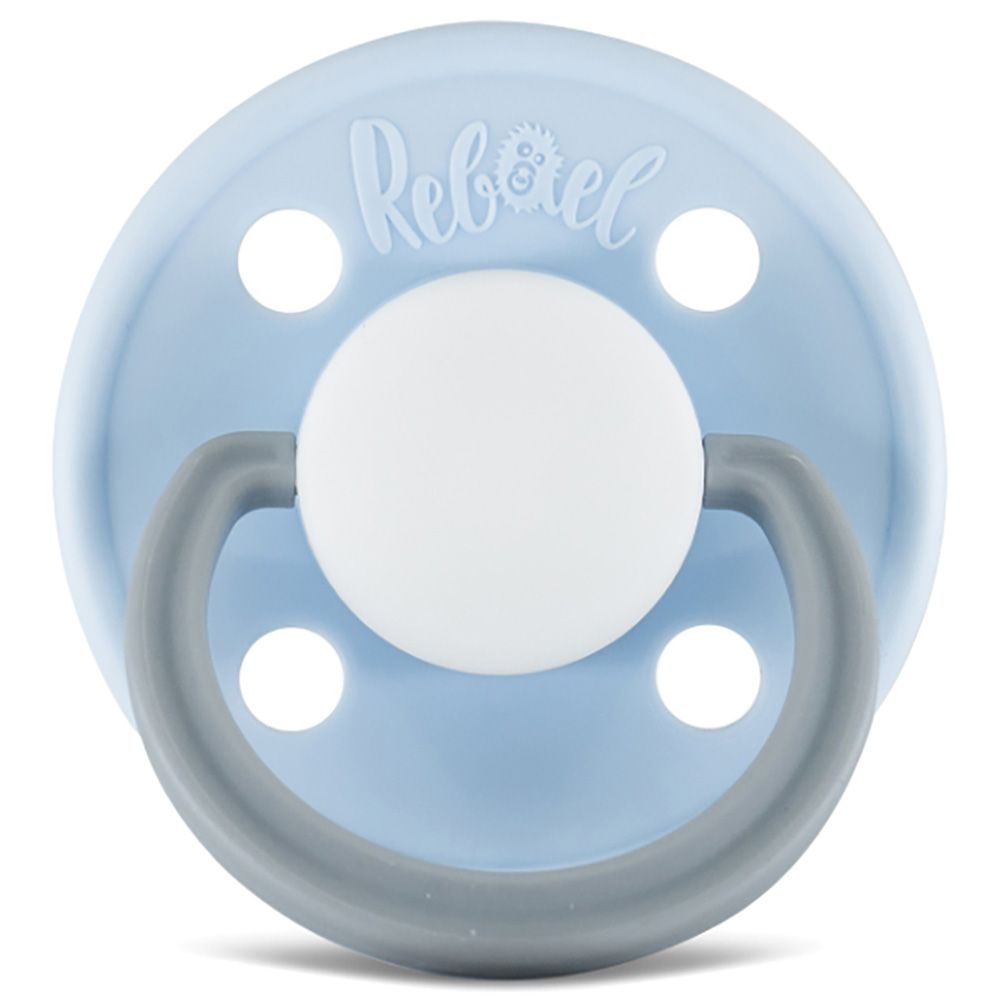 Rebael - Fashion Round Pacifier S1 0-6M - Cold White Pony