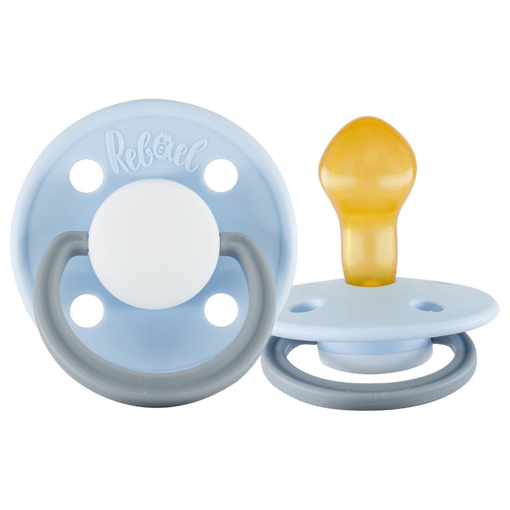 Rebael - Fashion Round Pacifier S2 6M+ - Cold White Pony