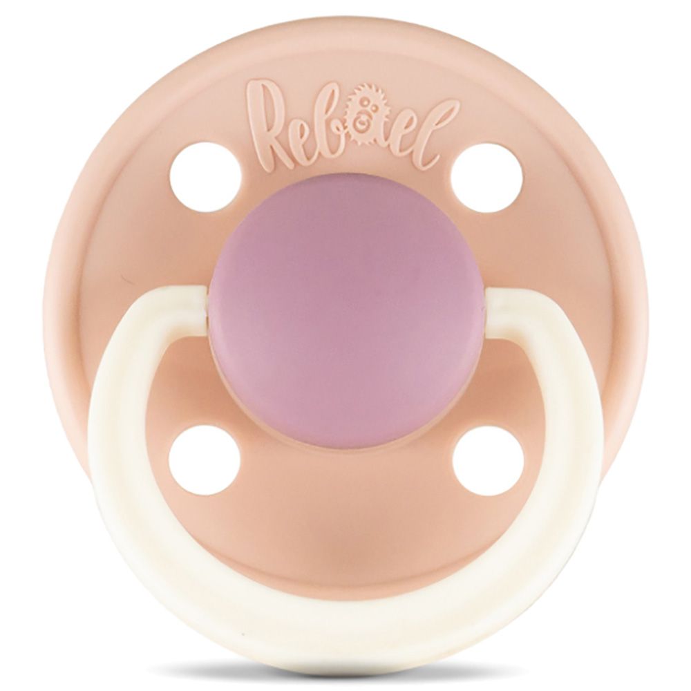 Rebael - Fashion Round Pacifier S1 0-6M - Tornado Plum Mouse