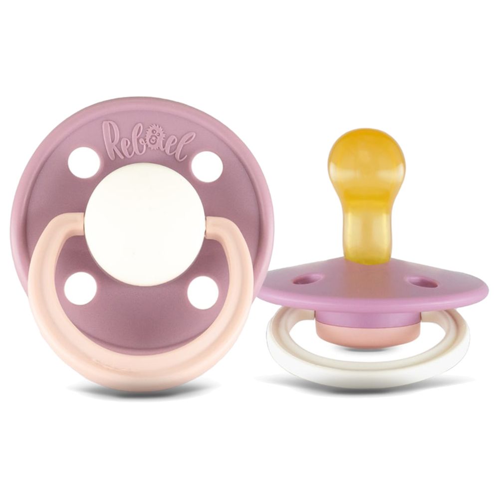 Rebael - Fashion Round Pacifier S1 0-6M - Pack of 2 - Poodle/Rhino