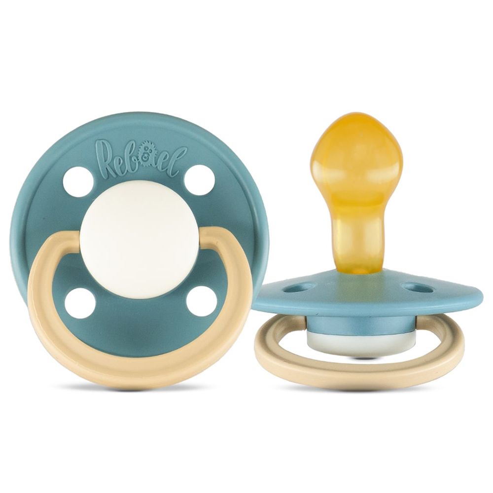 Rebael - Fashion Round Pacifier S2 6M+ - Pack of 2 - Pearly Lion/Lion