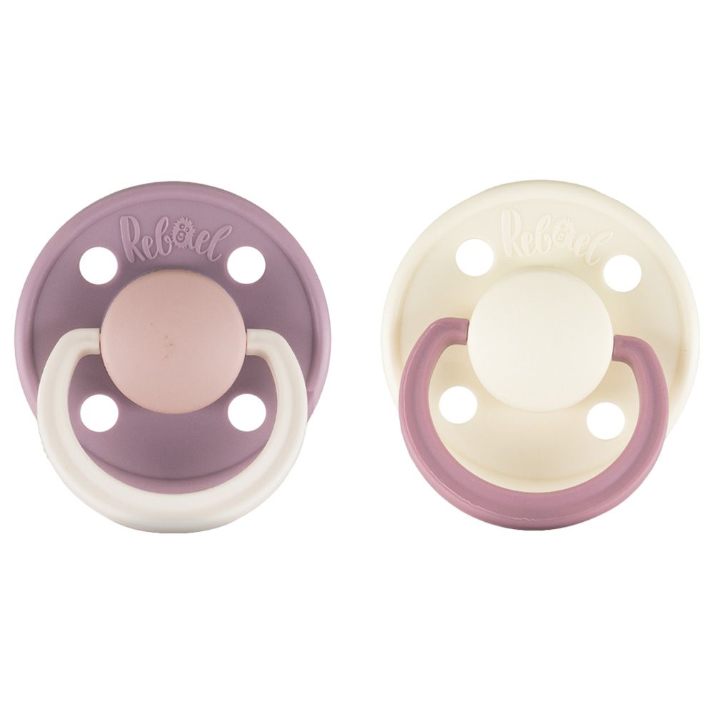 Rebael - Fashion Round Pacifier S2 6M+ - Pack of 2 - Mouse/Rhino