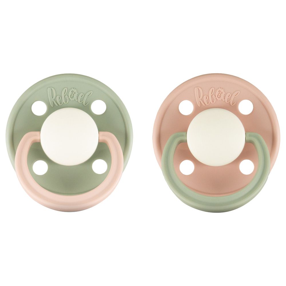 Rebael - Fashion Round Pacifier S2 6M+ - Pack of 2 - Poodle/Dolphin