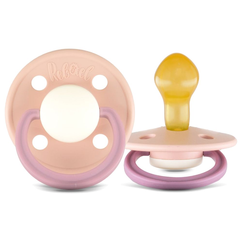 Rebael - Fashion Round Pacifier S2 6M+ - Pack of 2 - Rhino/Poodle