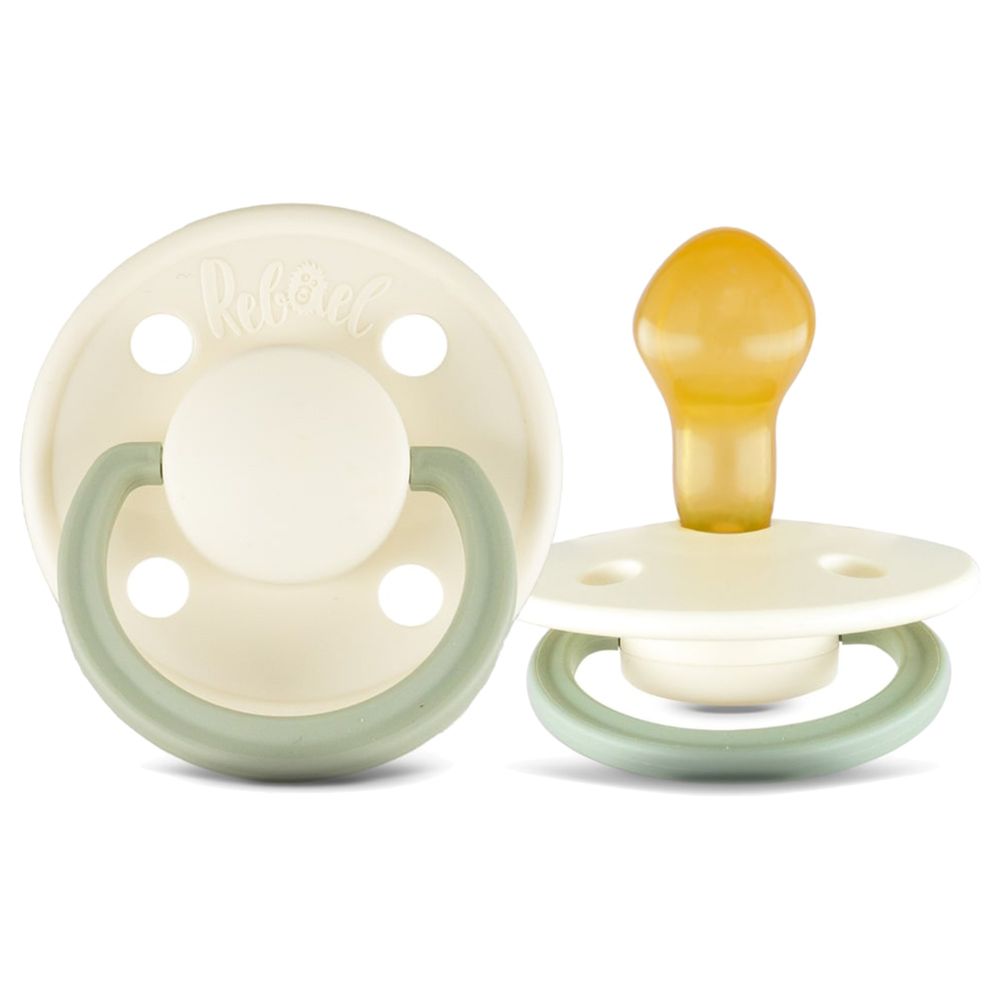 Rebael - Fashion Round Pacifier S2 6M+ - Pack of 2 - Lion/PearlyDolphin