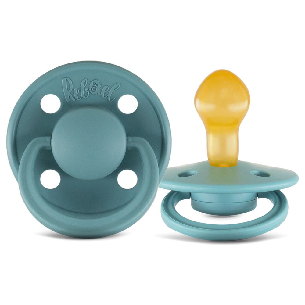 Rebael - Mono Round Pacifier S2 6M+ - Pack of 2 - Champagne/Powder