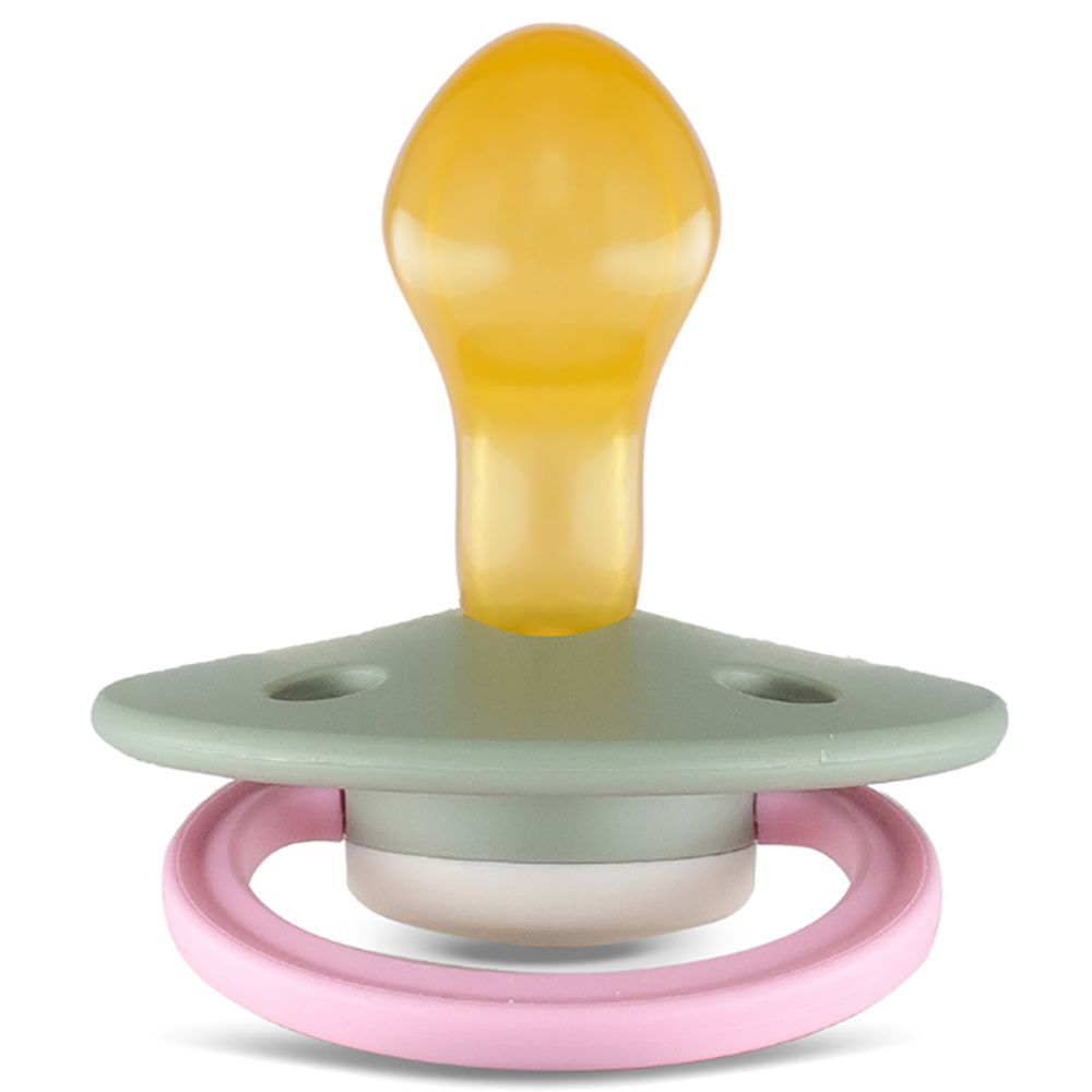 Rebael - Fashion Round Pacifier S2 6M+ - Cloudy Pearly Flamingo