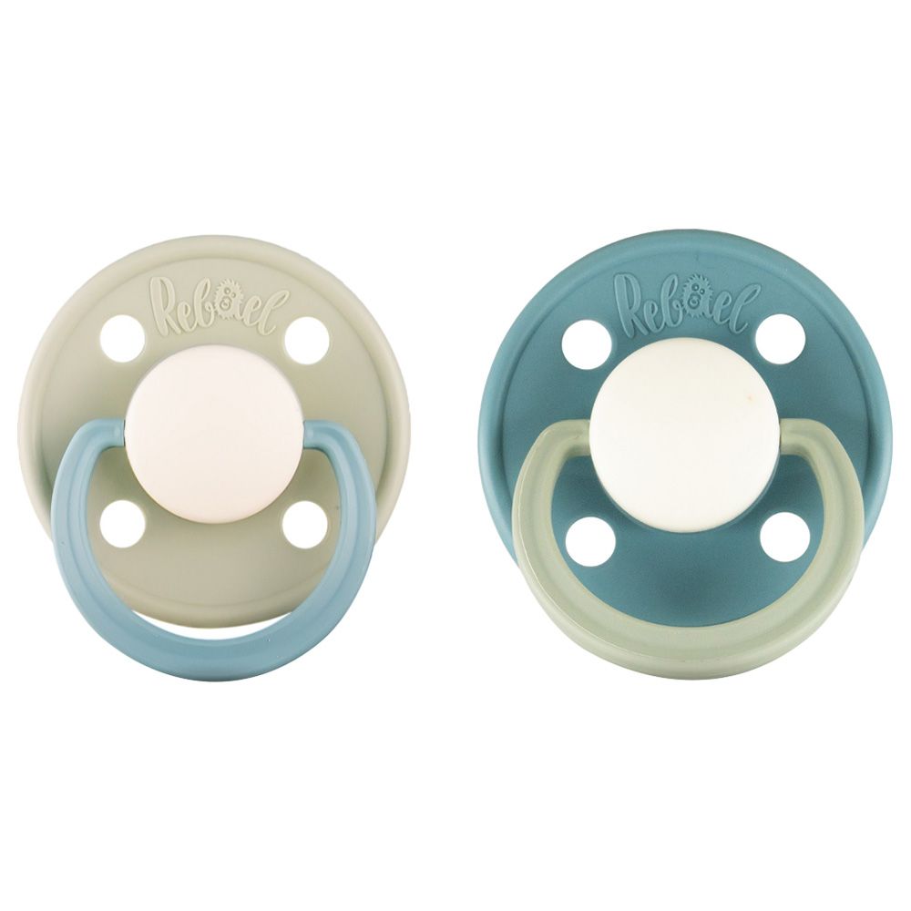 Rebael - Fashion Round Pacifier S2 6M+ - Pack of 2 - Snake/Dolphin