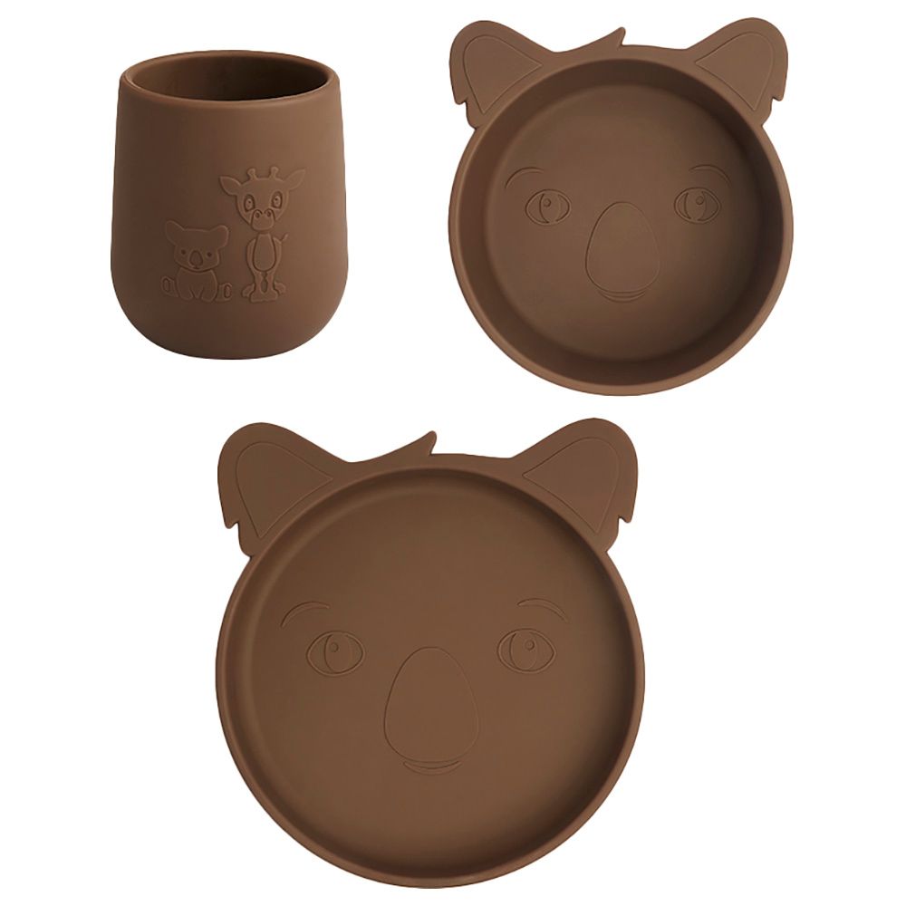 Nuuroo - Judi Silicone Koala Dinner Set 3pcs - Acorn