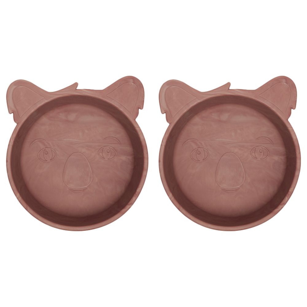 Nuuroo - Alex Silicone Deep Koala Plate Pack of 2 - Red