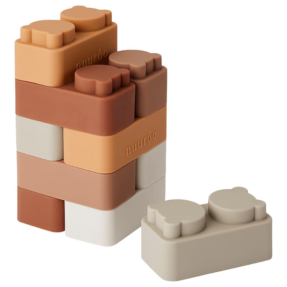 Nuuroo - Pile Silicone Building Bricks - 10pcs