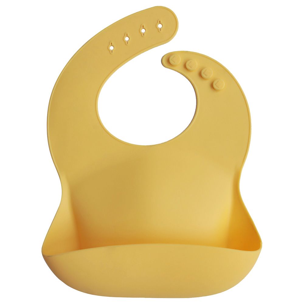 Mushie - Silicone Bib - Mineral Yellow