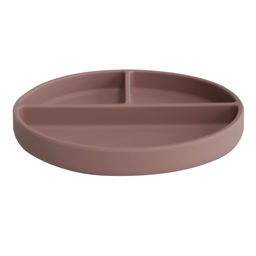 Mushie - Silicone Plate - Cloudy Mauve