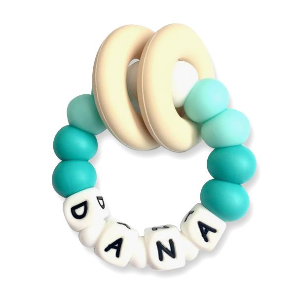 Desert Chomps - Personalized Teether Vera - Aqua