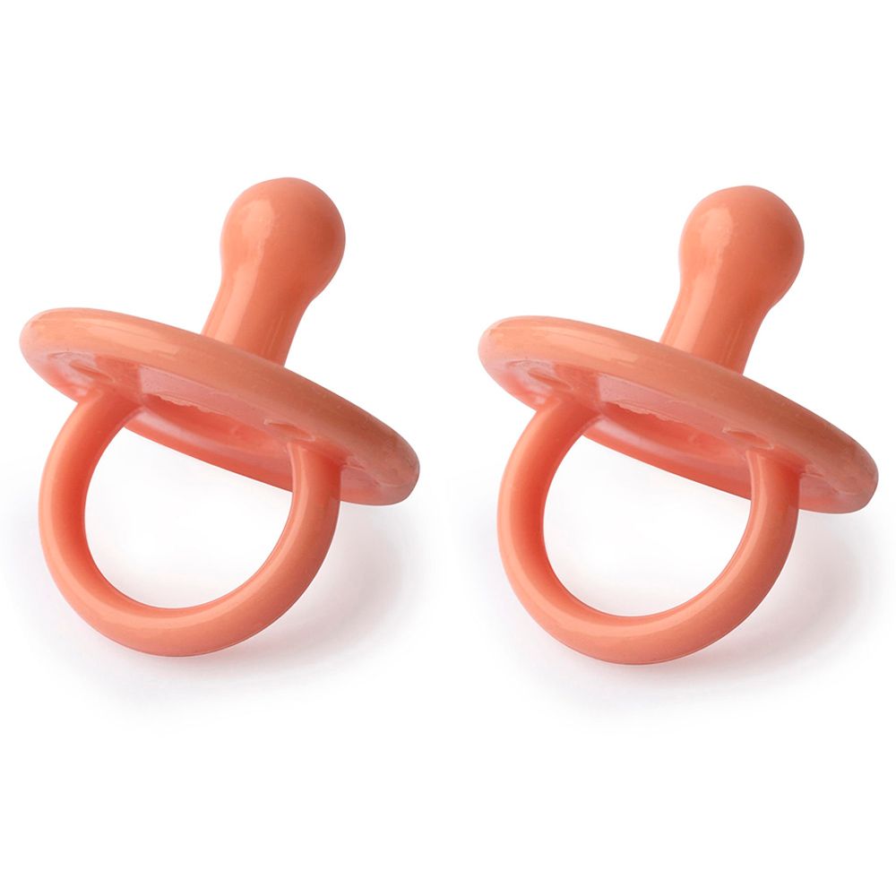 Filibabba - Silicone Pacifier - Pack of 2 - Coral