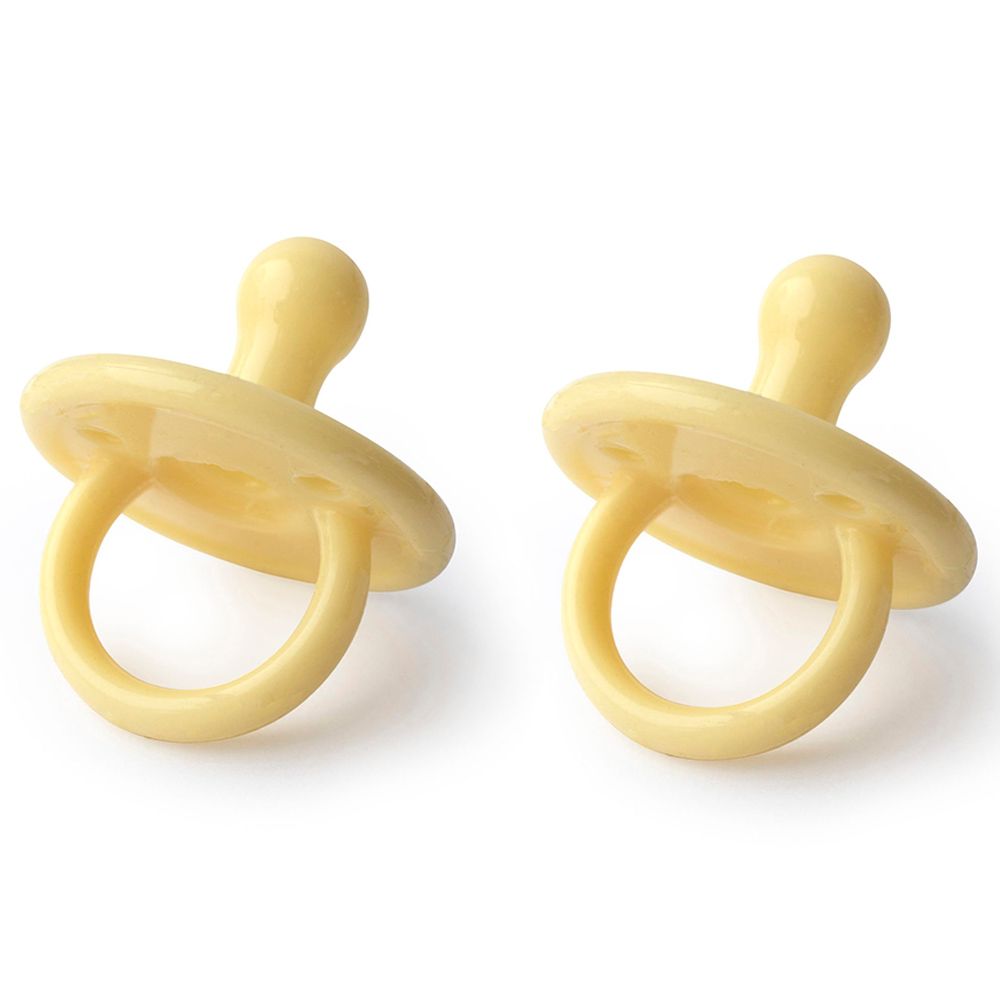 Filibabba - Silicone Pacifier - Pack of 2 - Pale banana