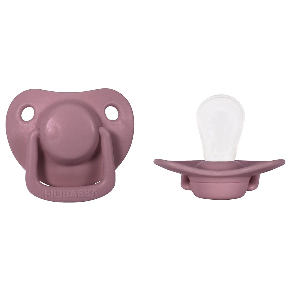 Filibabba - Pacifiers 0-6m - Pack of 2 - Dusty Rose