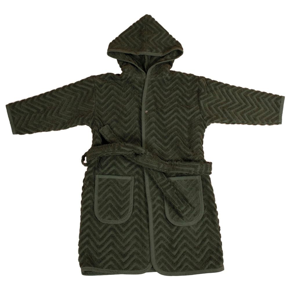 Filibabba - Bathrobe - Zigzag - Dark Green