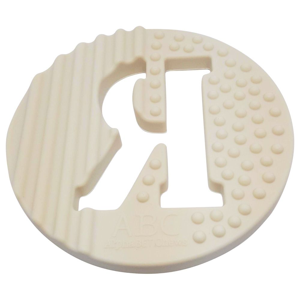 One.Chew.Three - Alphabet Chews Silicone Teething R - Cream