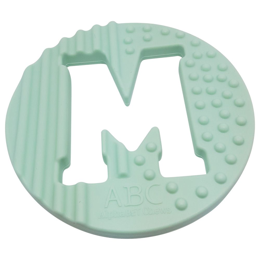 One.Chew.Three - Alphabet Chews Silicone Teething M - Mint