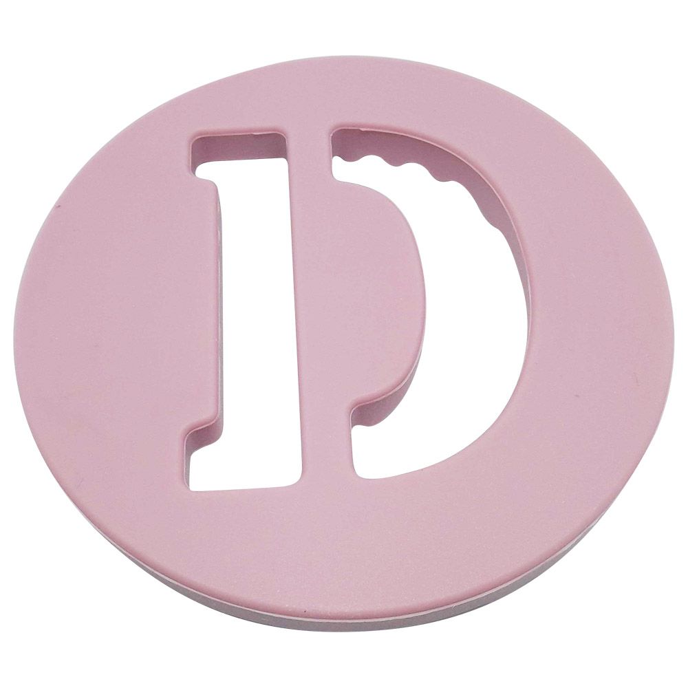 One.Chew.Three - Alphabet Chews Silicone Teething D - Pink