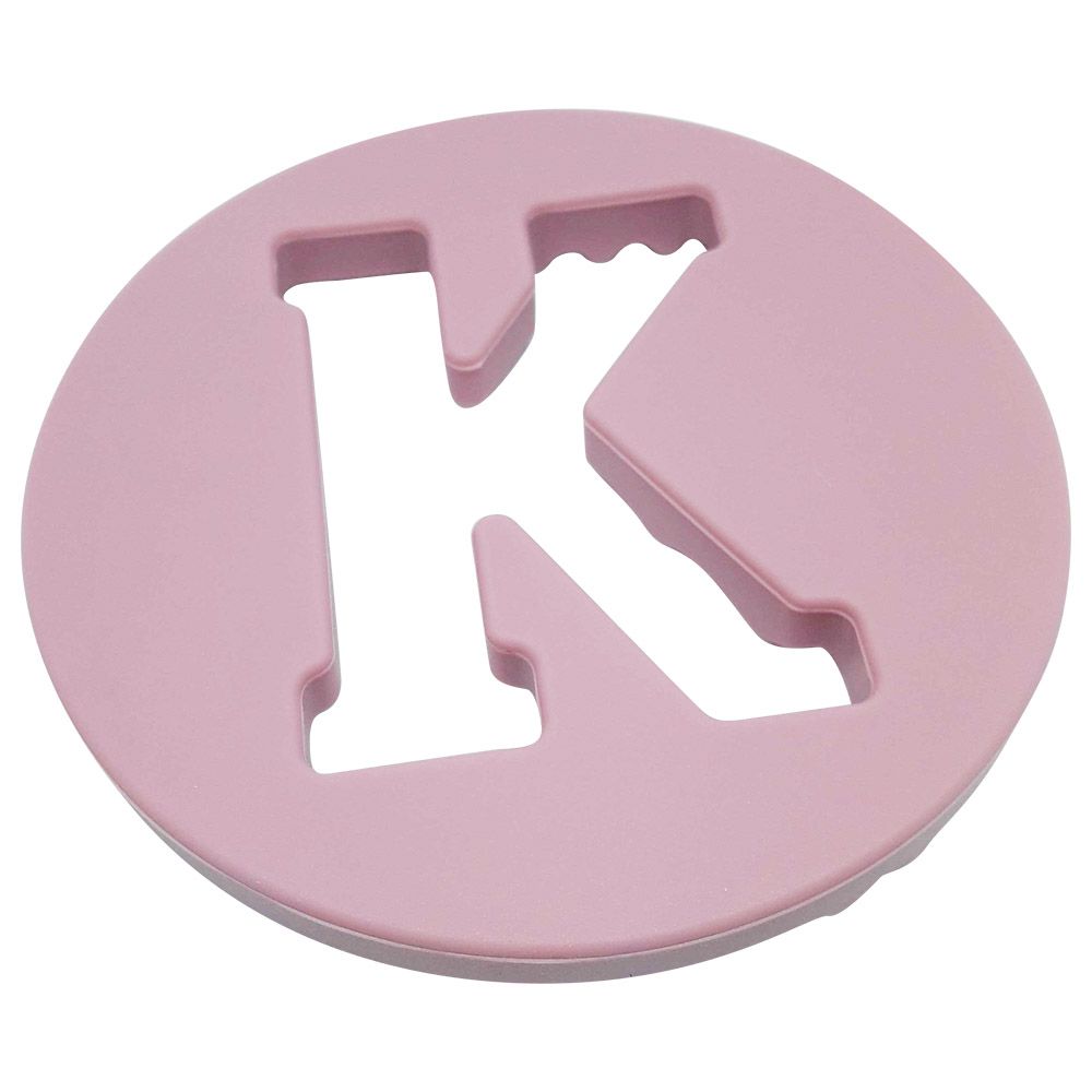 One.Chew.Three - Alphabet Chews Silicone Teething K - Pink