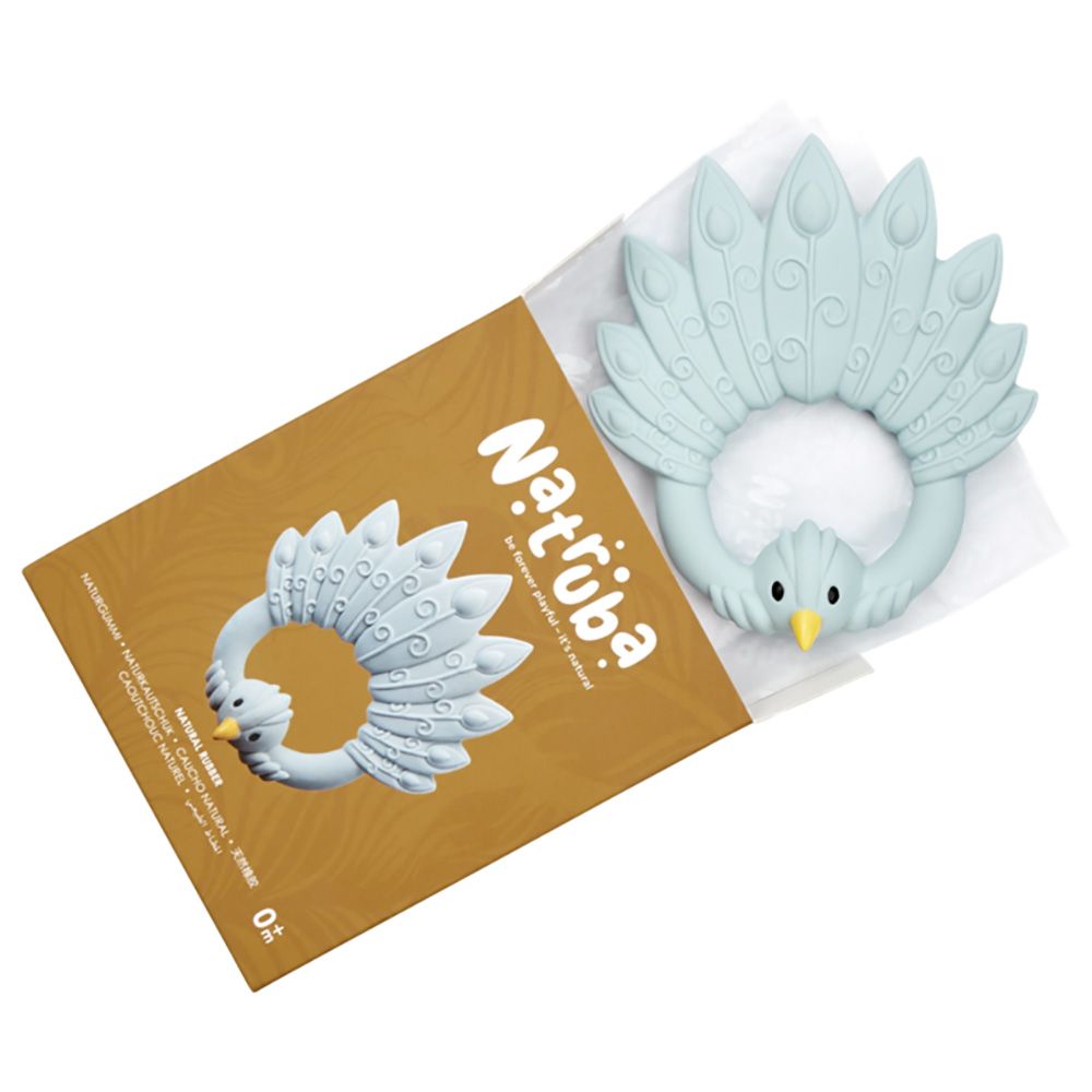 Natruba - Teether Peacock - Light Blue