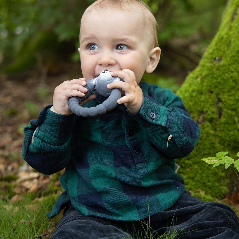 Natruba - Teether Raccoon - Grey