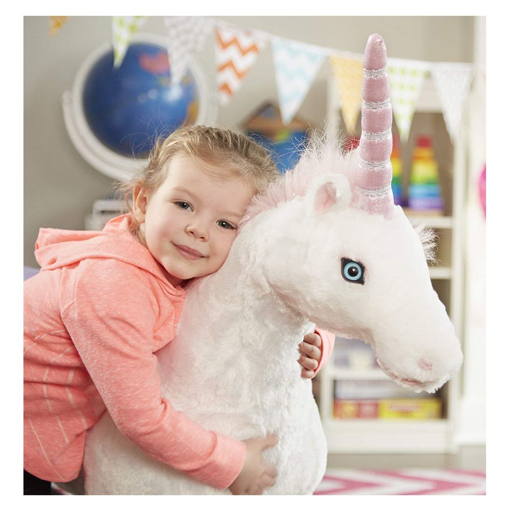 Melissa & Doug - Unicorn Jumbo Stuffed Animal - White