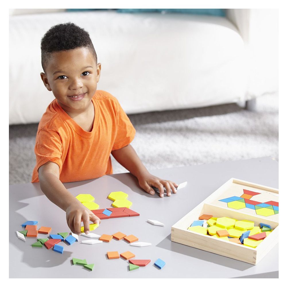 Melissa & Doug - Pattern Blocks & Boards Classic Toy