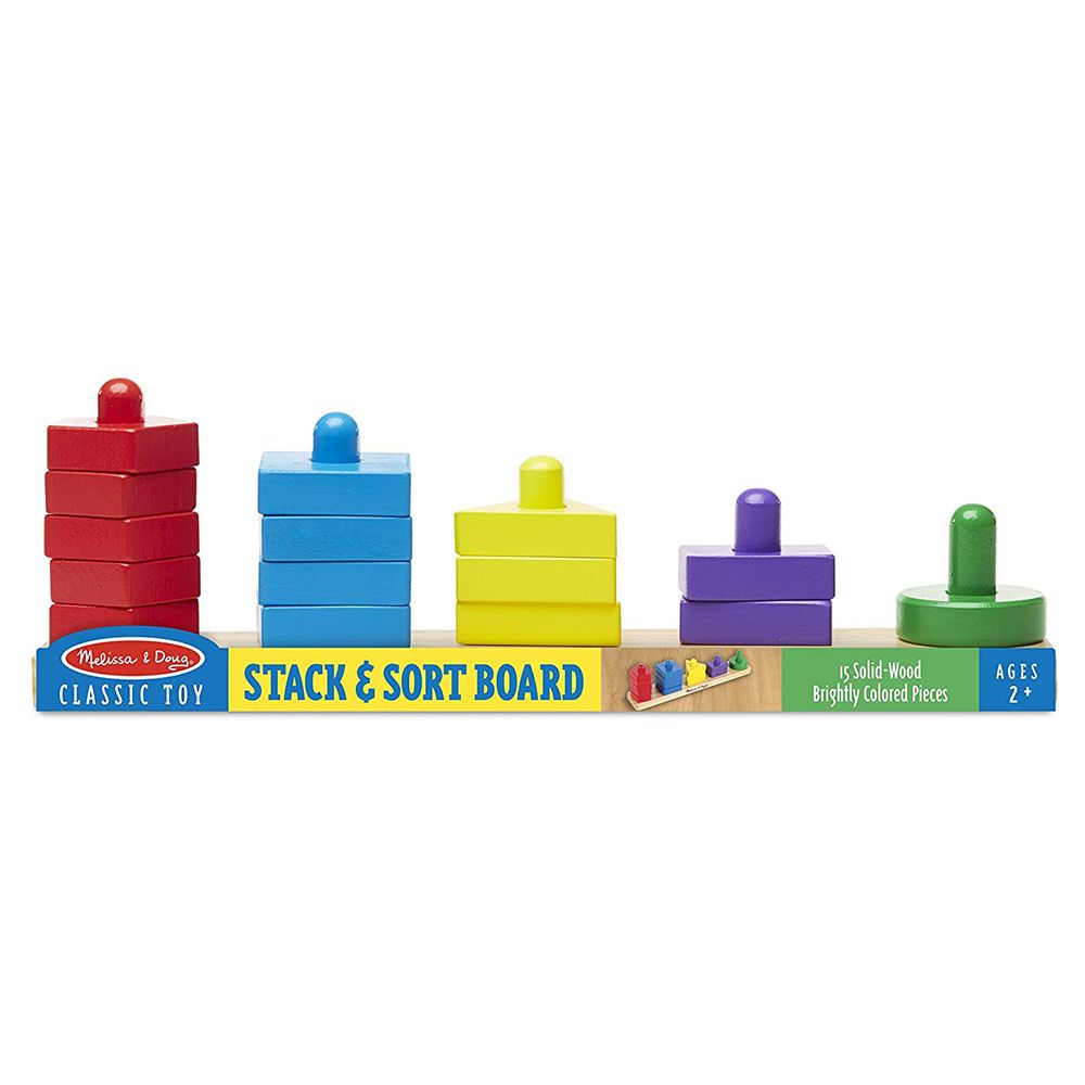 Melissa & Doug - Stack & Sort Board - 15pcs