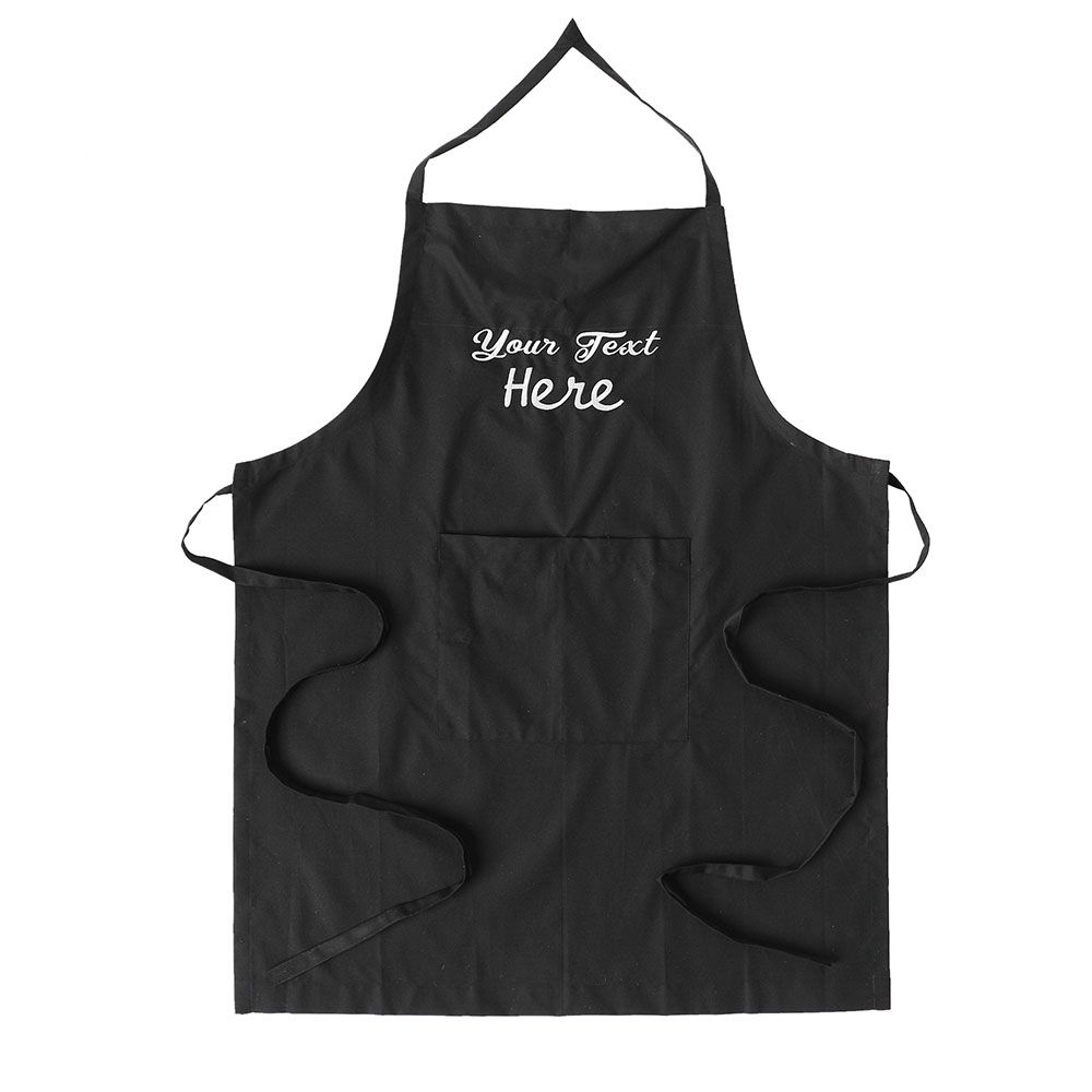 Regal Fabrics - Personalized Embroidery Apron - Black