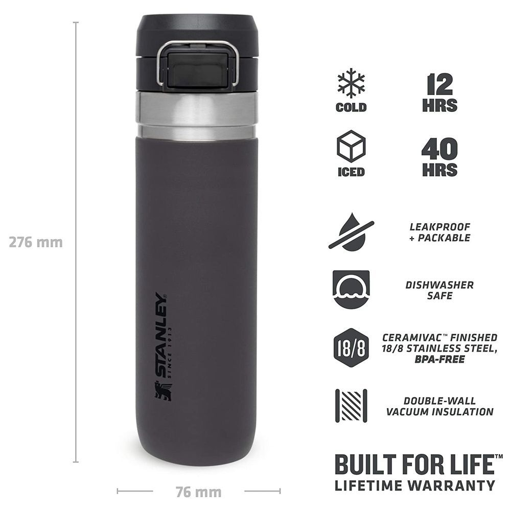 Stanley - Quick Flip Water Bottle 0.71L - Charcoal 