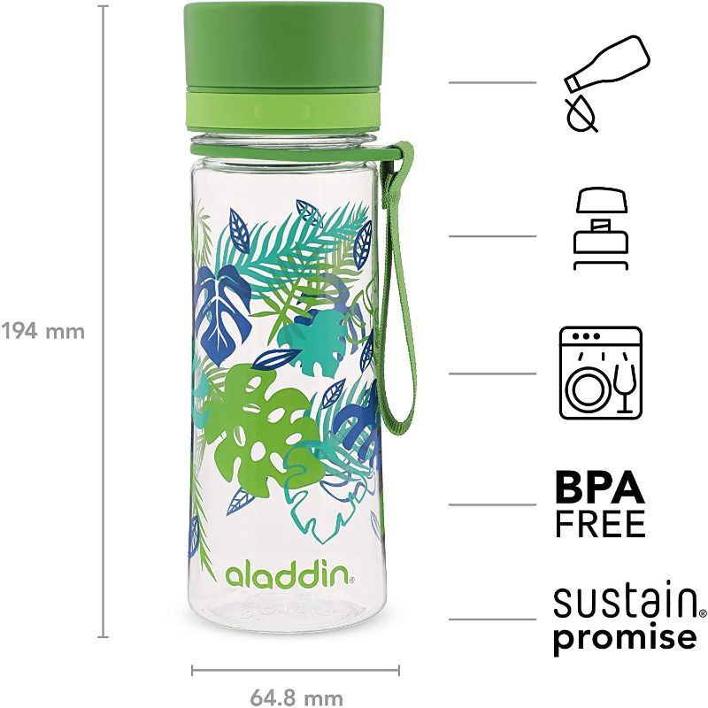 Aladdin - Aveo Water Bottle 0.35L - Green (Graphics)