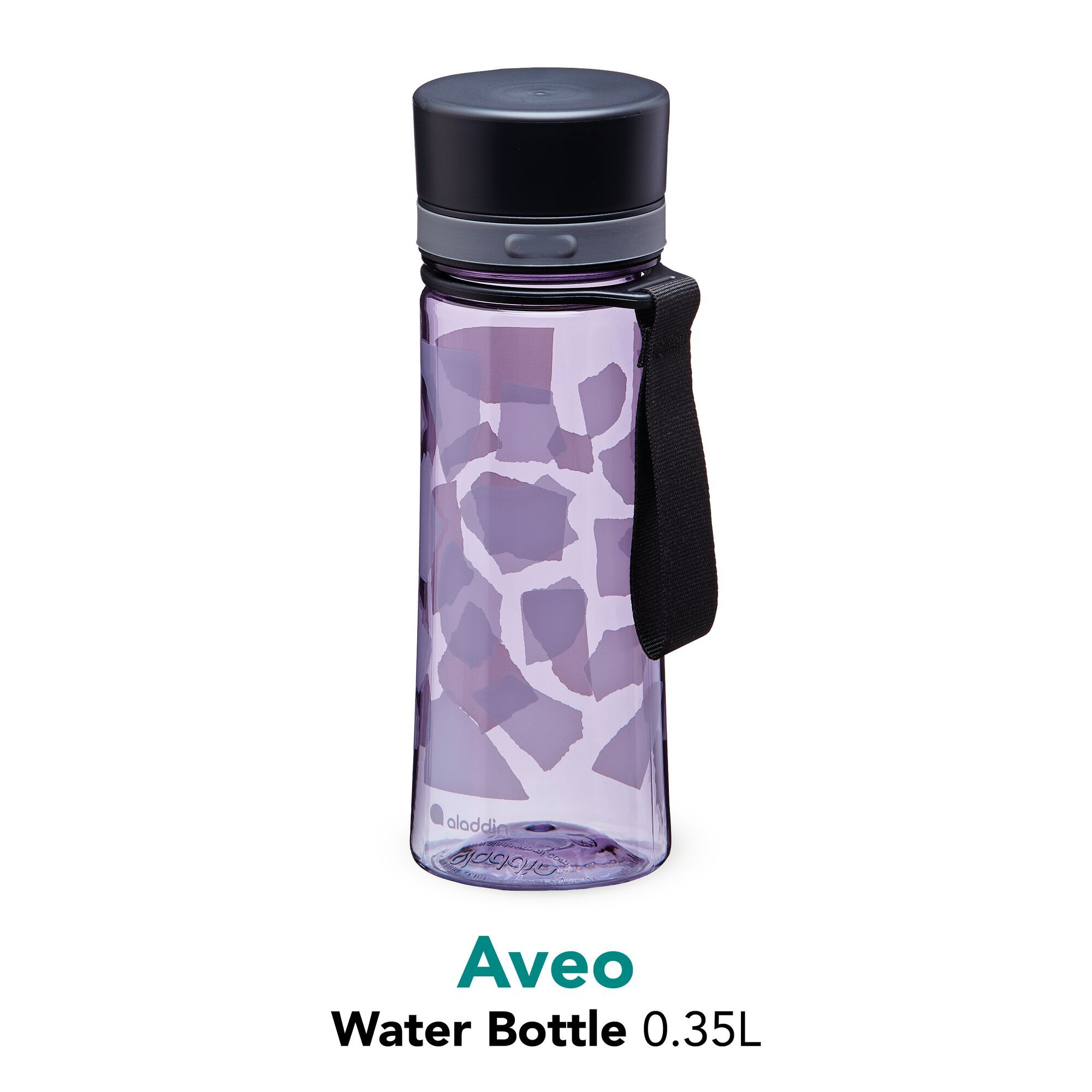 Aladdin Aveo Water Bottle 0.35L Violet Purple Animal Print 