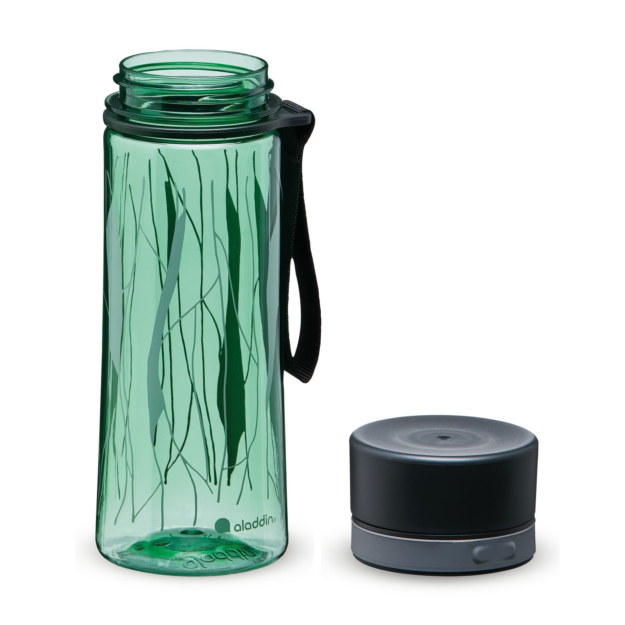 Aladdin Aveo Water Bottle 0.35L Basil Green Leaf Print 