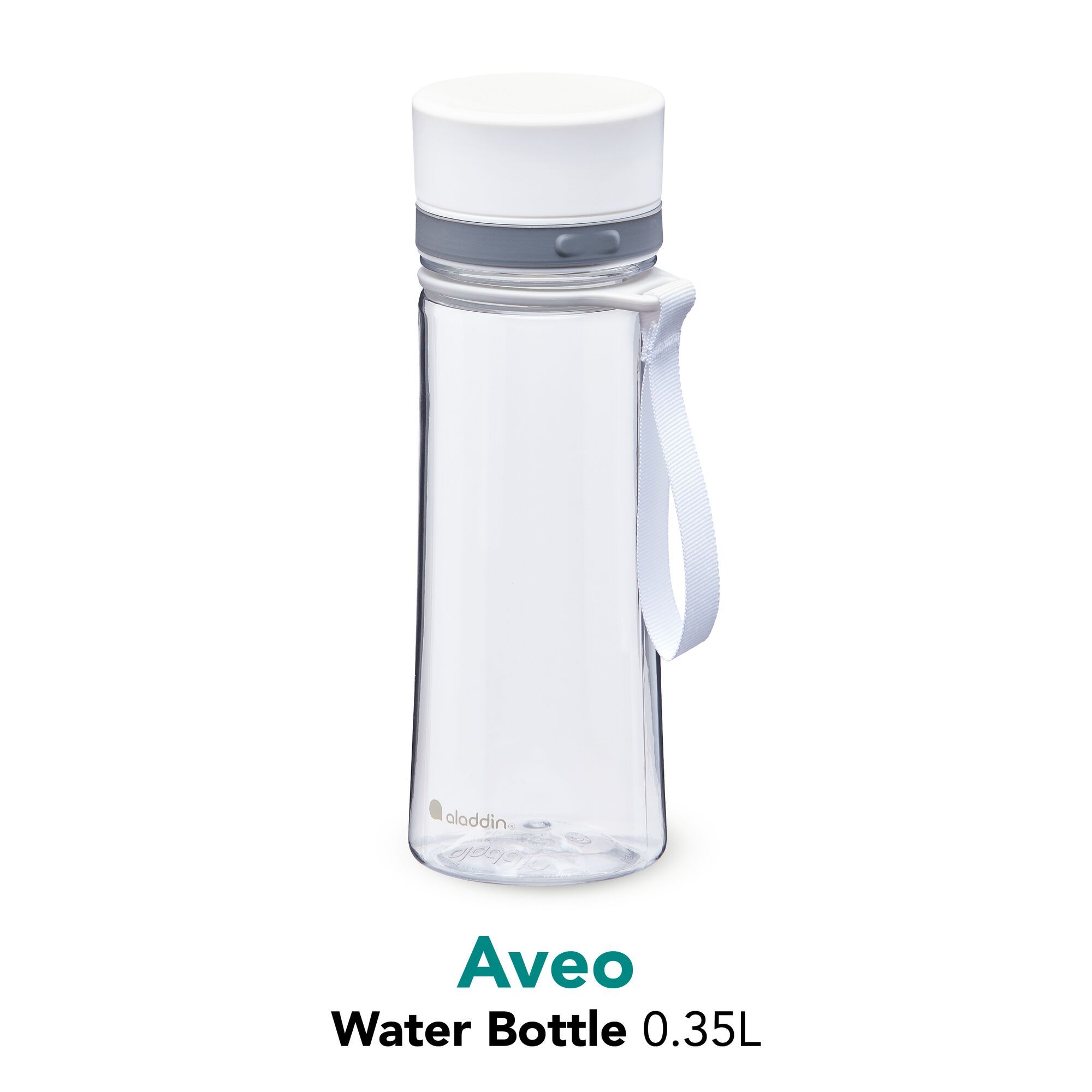 Aladdin Aveo Water Bottle 0.35L Clear & White 