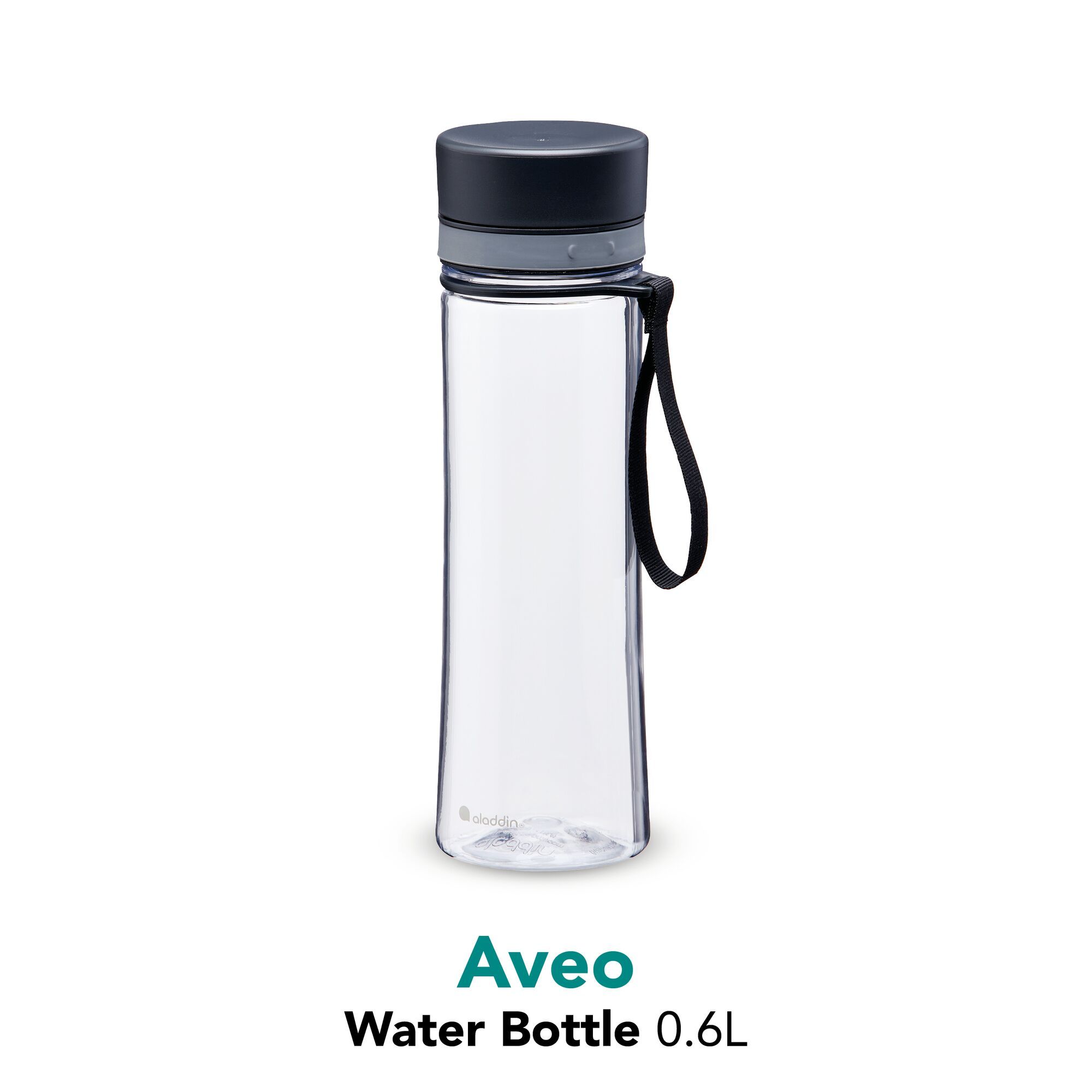 Aladdin Aveo Water Bottle 0.6L Clear & Grey 