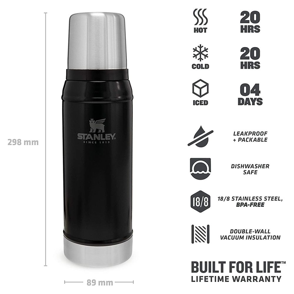 Stanley - Classic Vacuum Bottle 0.75L - Matte Black