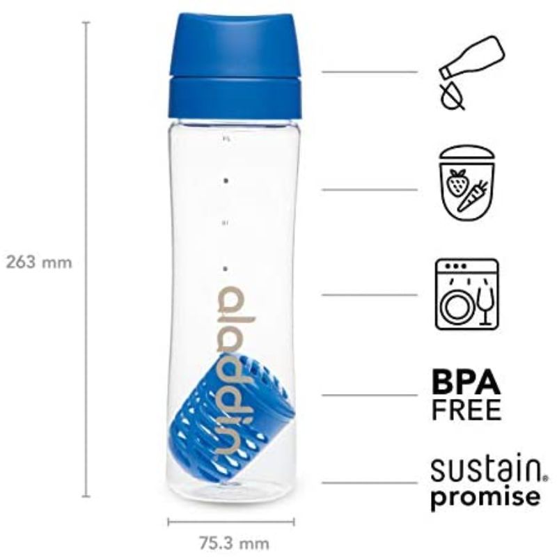 Aladdin - Infuse Water Bottle 0.7L - Blue