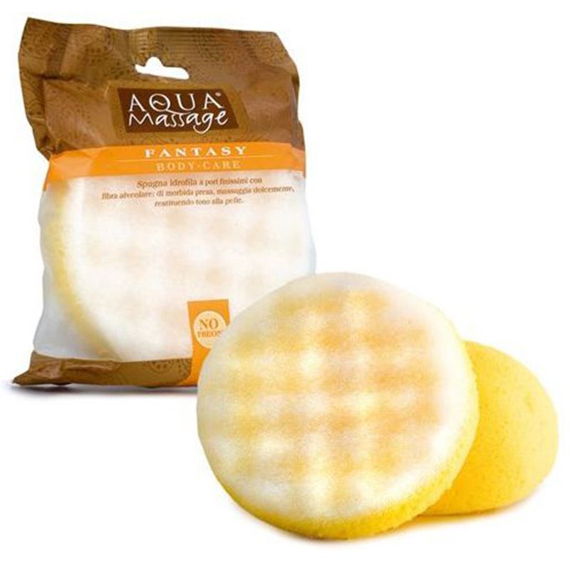 Aqua Massage - Synthetic Bath Sponge Yellow