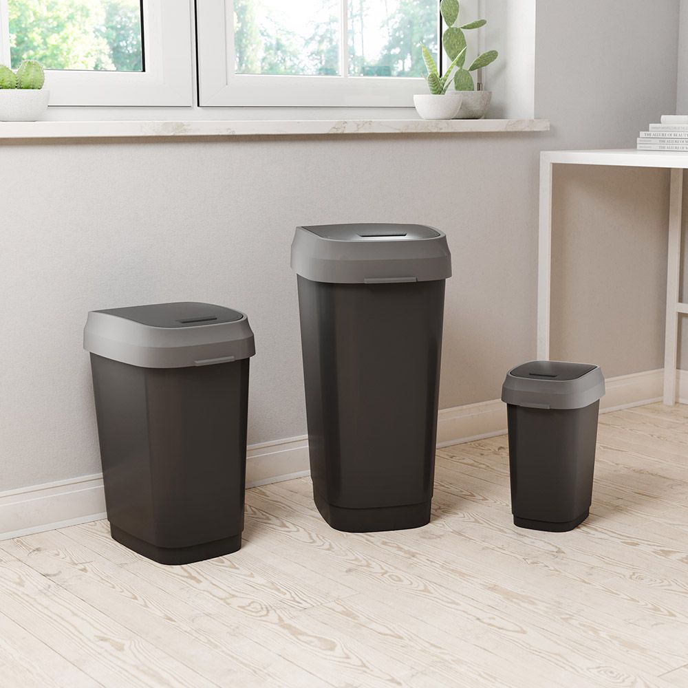 Kis - Dual Swing Bin S - 10L - Black