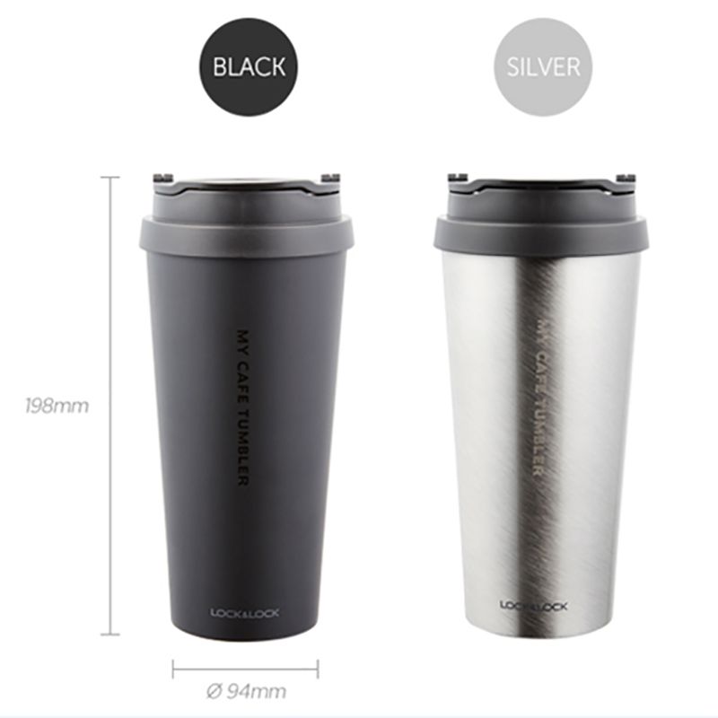 LockNlock - Clip Tumbler Bottle 540Ml - Black