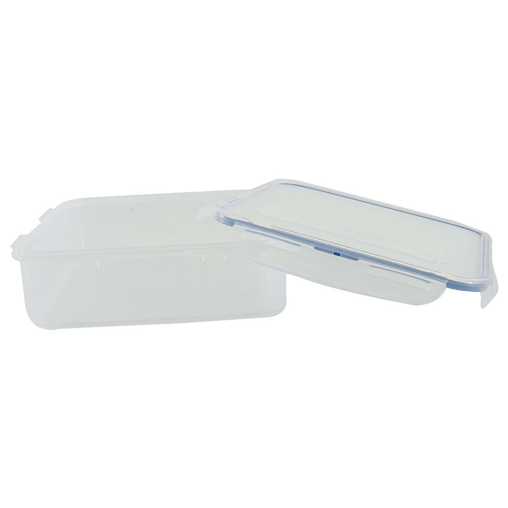 LocknLock - Square Food Container w/ Tray - 1.6L - Clear