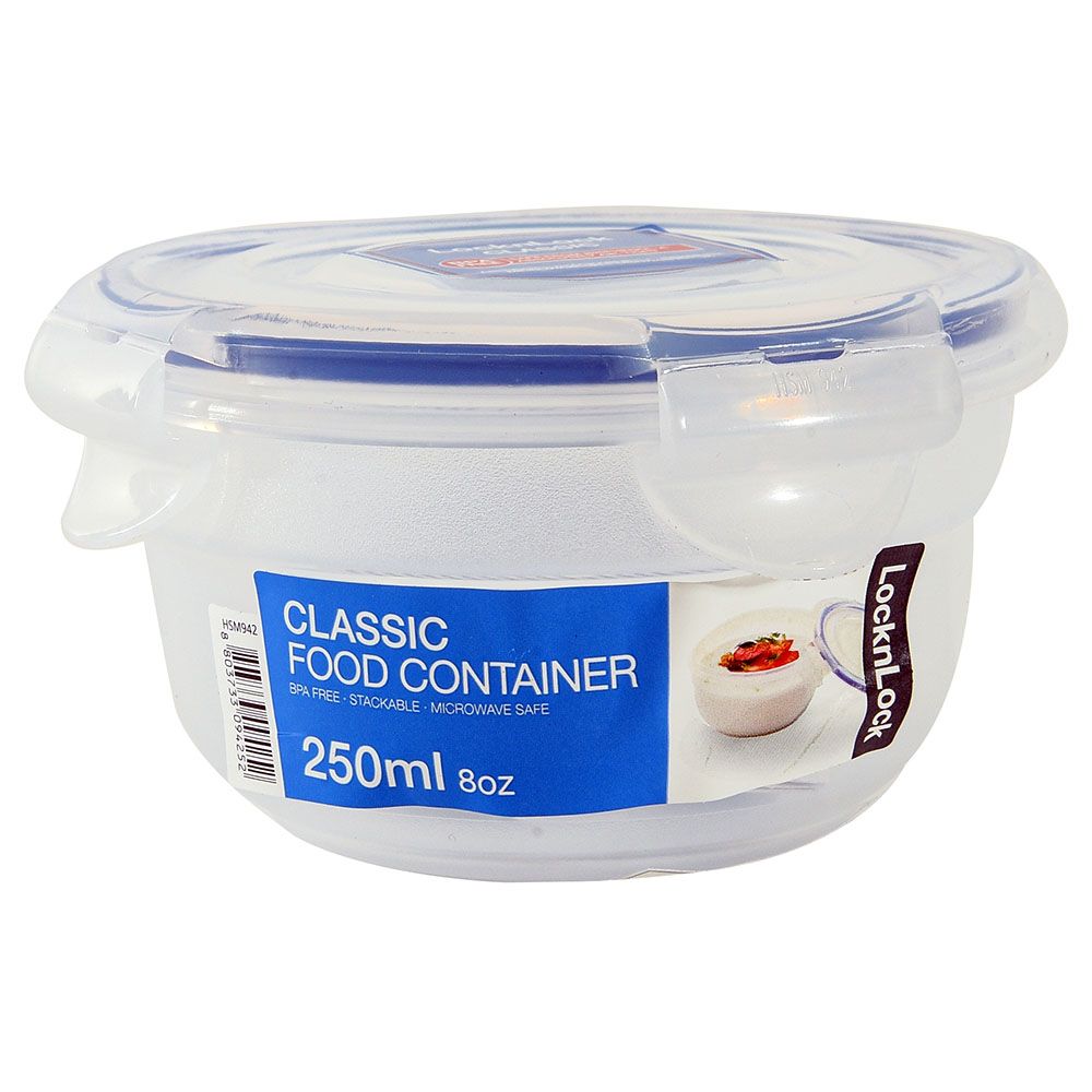 LocknLock - Round Food Container - 250ml - Clear