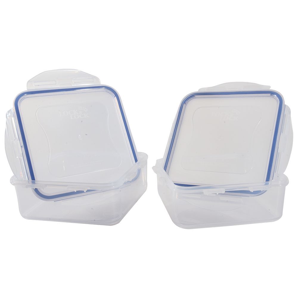 Lock&Lock - Square Food Container 870ml - Pack of 2