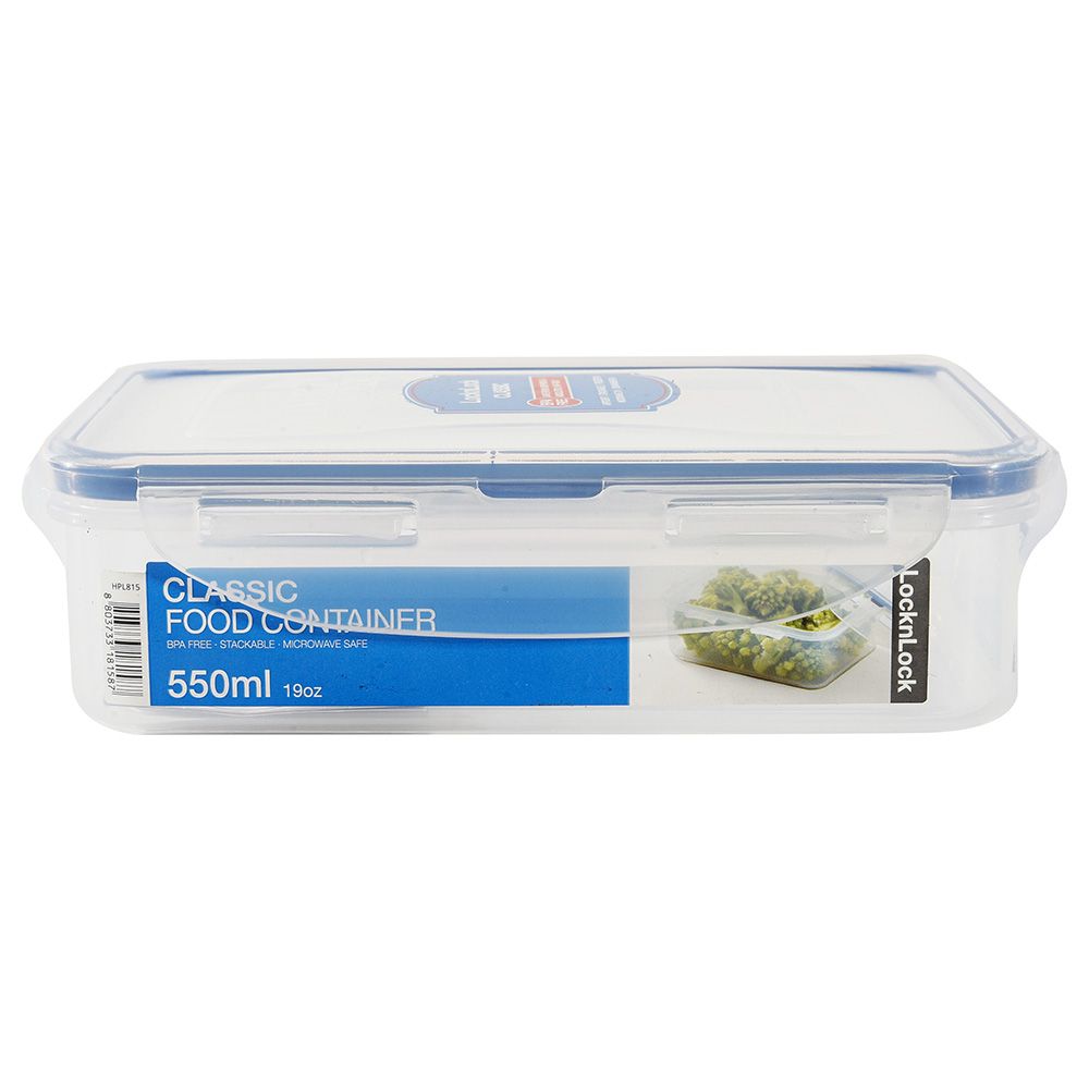 LocknLock - Rectangular Food Container - 550ml - Clear